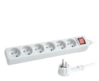 HAMA Listwa zasilająca Standard 6gn, 3m, biała - 1416392 - zdjęcie 1